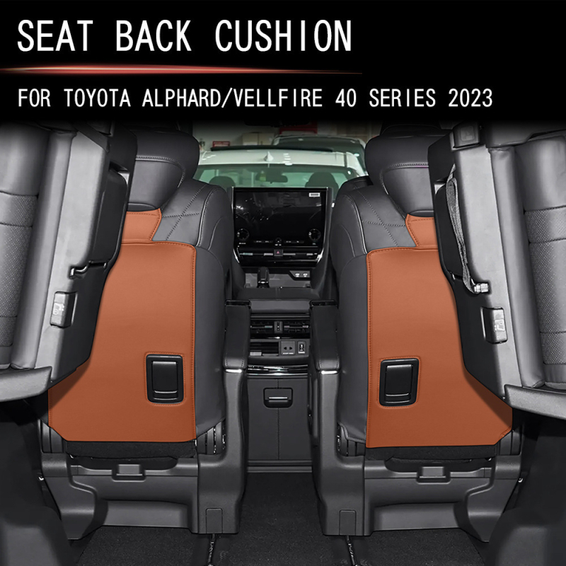 Ādas vidējās rindas aizmugures sēdekļa aizsargpade Toyota Alphard/Vellfire 40 Series, uzstādīšanas atbalsts