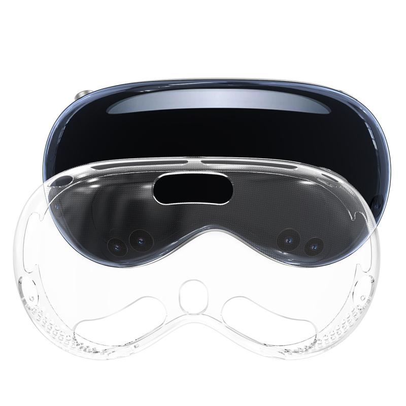 TPU ochranný kryt pre Apple Vision Pro – nárazu odolný, vstrekované formovanie, 61 g, kompatibilný s Apple Vision Pro