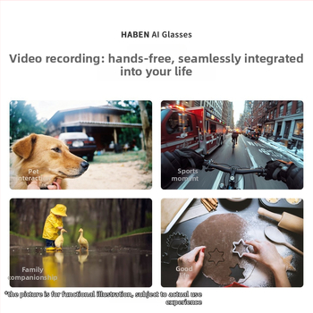 Ochelari inteligenți cu cameră 800W, traducere AI, fotografii/video HD, 16GB memorie, baterie 320mAh, rază wireless 5–10m