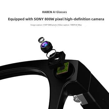 Ochelari inteligenți cu cameră 800W, traducere AI, fotografii/video HD, 16GB memorie, baterie 320mAh, rază wireless 5–10m