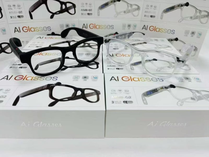 Ochelari inteligenți cu cameră 800W, traducere AI, fotografii/video HD, 16GB memorie, baterie 320mAh, rază wireless 5–10m