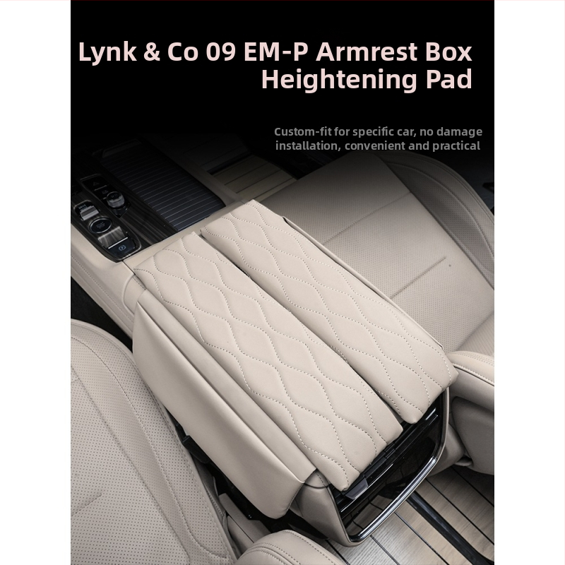 Rokas atbalsta kastītes pacēlāja spilvens Lynk & Co 09, glovbox uzglabāšanas aizsargs pārklājs, iekšējā uzglabāšana