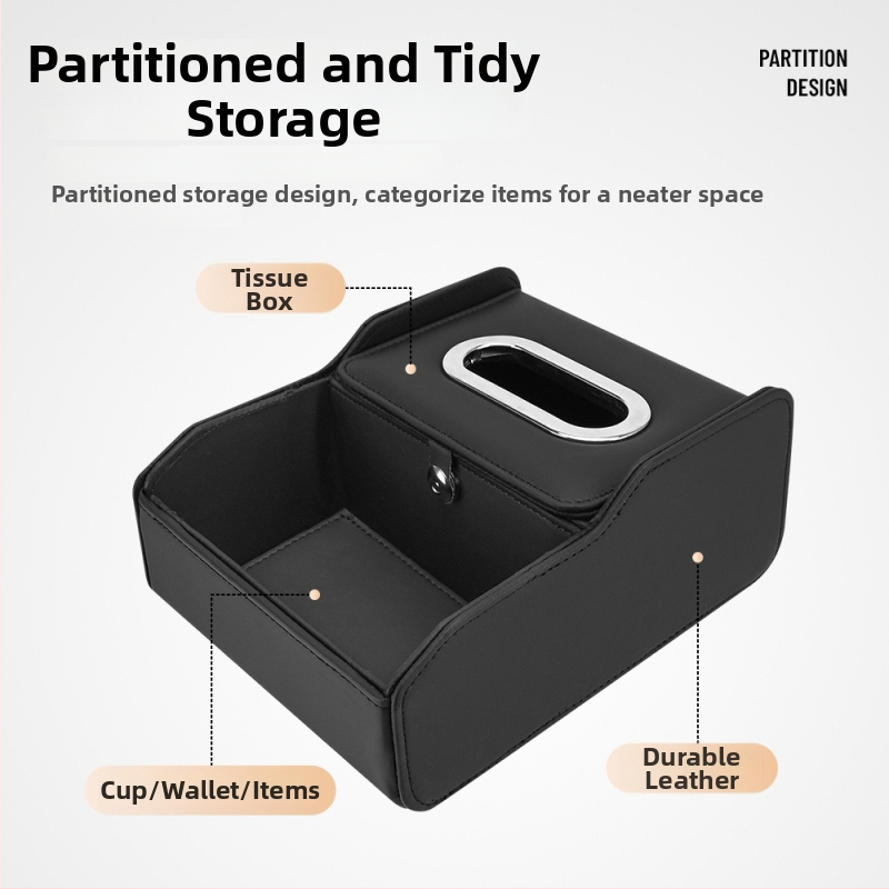 Kožená schránka pod lakťom do auta so zásobníkom na vreckovky a držiakom na pohár, všeobecná kompatibilita, kód produktu X-15, pôvod Guangdong