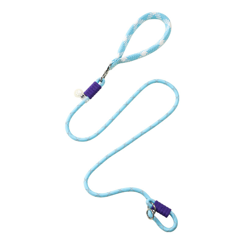 Fénylő kutyapóráz dopamin-fogantyúval, nylon kötél