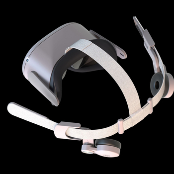 B2 VR skaņu pārraides ausu aizsargi Oculus Quest 2 — uz galvas uzvilkamas, OEM apstrāde, svars 68 g, iepakojums: galvenā vienība + rokasgrāmata + kastīte, 2022.