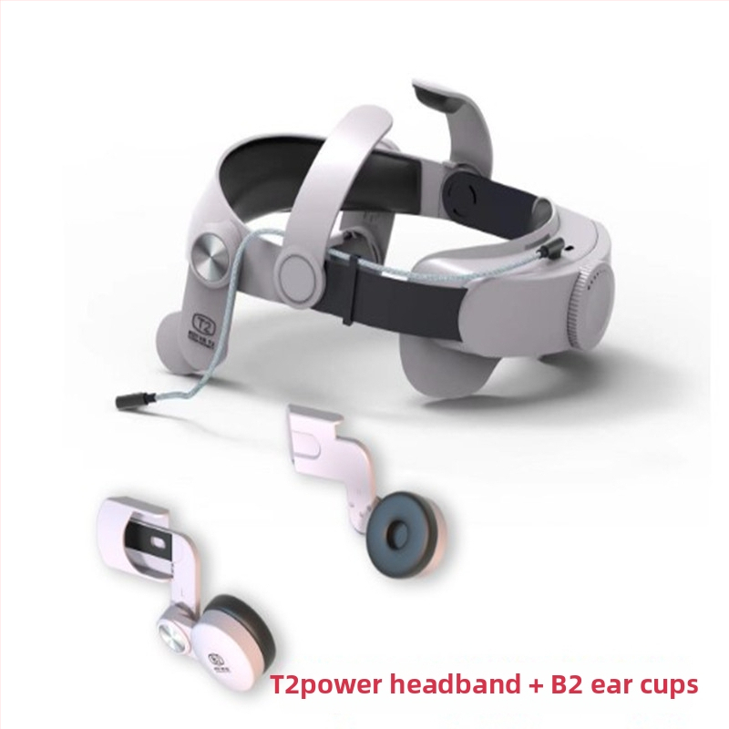 B2 VR skaņu pārraides ausu aizsargi Oculus Quest 2 — uz galvas uzvilkamas, OEM apstrāde, svars 68 g, iepakojums: galvenā vienība + rokasgrāmata + kastīte, 2022.