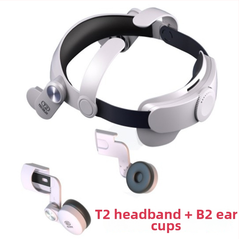 B2 VR skaņu pārraides ausu aizsargi Oculus Quest 2 — uz galvas uzvilkamas, OEM apstrāde, svars 68 g, iepakojums: galvenā vienība + rokasgrāmata + kastīte, 2022.