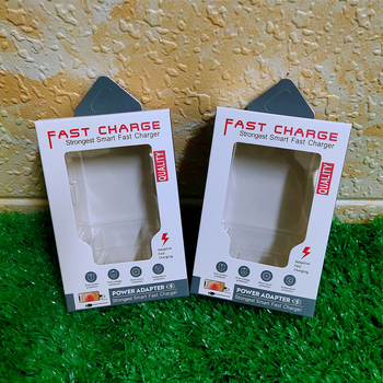 Cutie de ambalaj pentru încărcător rapid 65W/120W — model universal cu un singur cap; material: carton/hârtie; imprimare: flexografică; sarcină suportată: 200 g