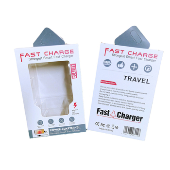 Cutie de ambalaj pentru încărcător rapid 65W/120W — model universal cu un singur cap; material: carton/hârtie; imprimare: flexografică; sarcină suportată: 200 g