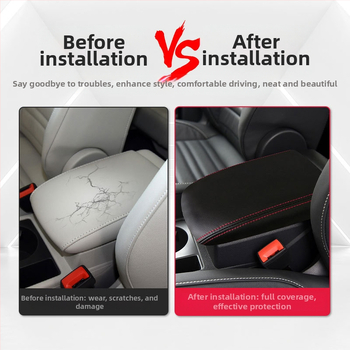 Kryt schránky podrúčnej opierky pre VW Tiguan L (2017–2021) — Microfiber Leather; kompatibilný so stredovou konzolou