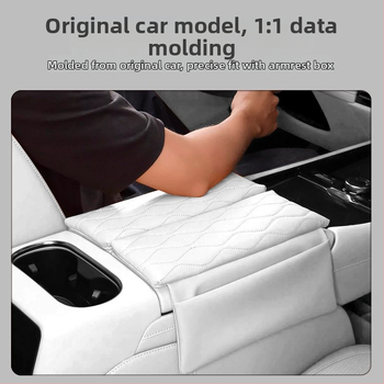 Kožená podložka pre centrálny lakťový opierok s výškovou podložkou, kompatibilná so 26 modelmi VW Sagitar L