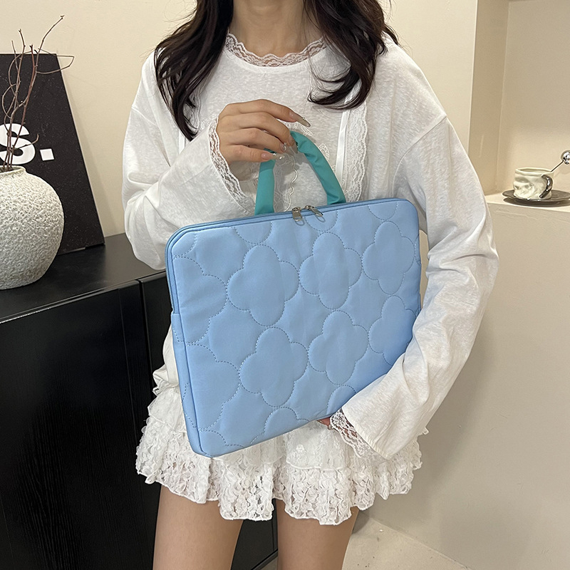 Husă pentru tabletă cu buzunar interior din țesătură brodată, nylon respirabil, căptușeală poliester, vară 2025, stil elit business