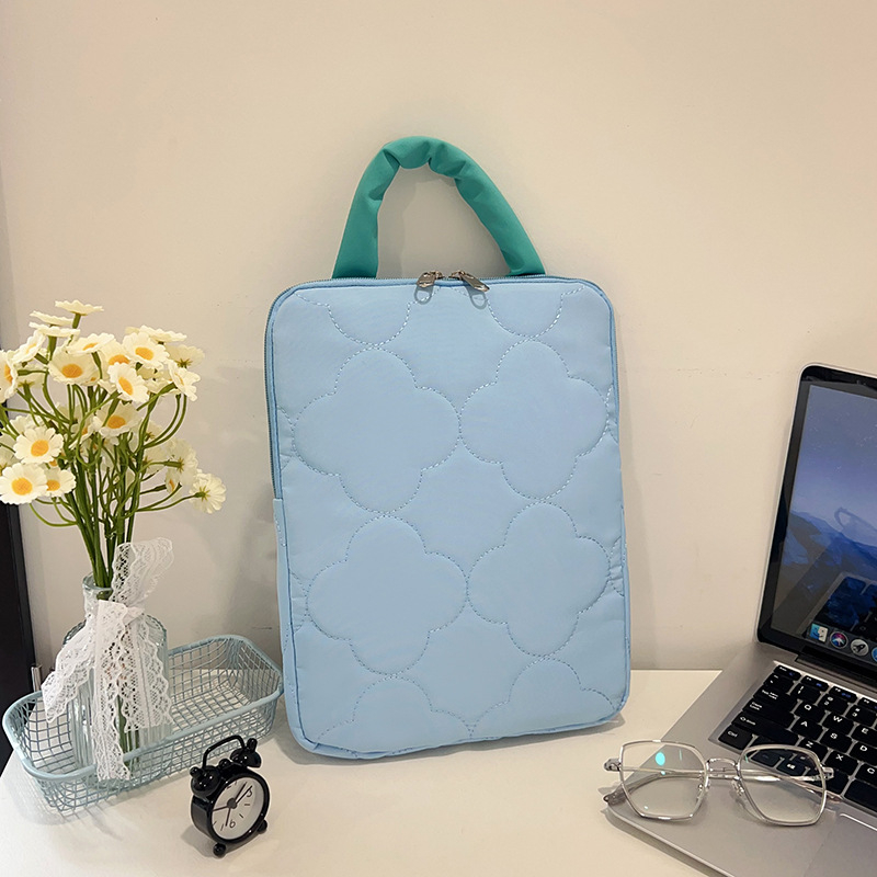 Husă pentru tabletă cu buzunar interior din țesătură brodată, nylon respirabil, căptușeală poliester, vară 2025, stil elit business