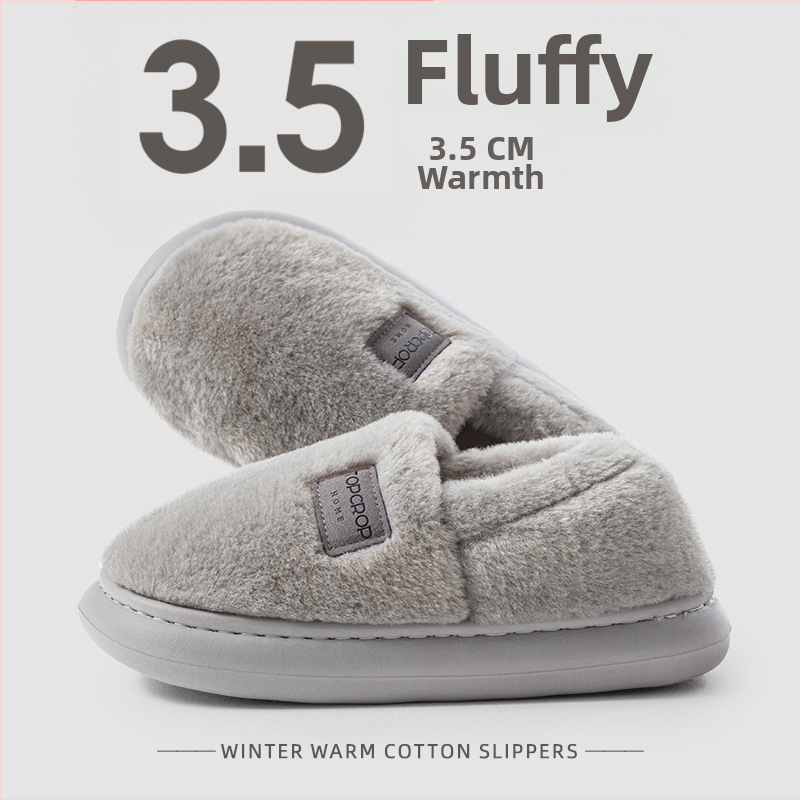 Vīriešu lina mājas čības ar gumijas zoli, sprādzes aizdare, standarta biezums, saglabā siltumu.