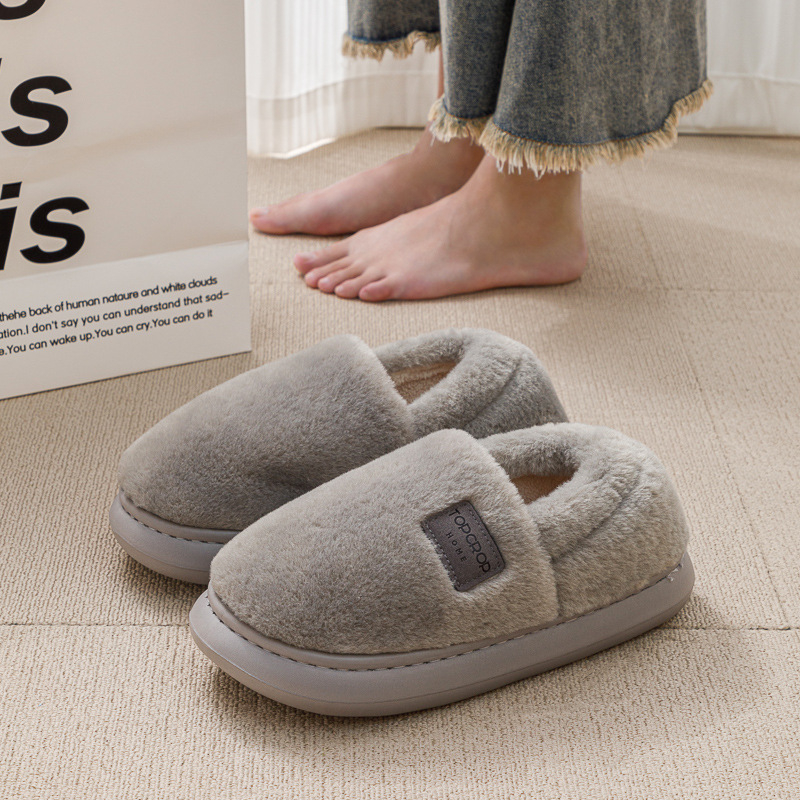 Vīriešu lina mājas čības ar gumijas zoli, sprādzes aizdare, standarta biezums, saglabā siltumu.