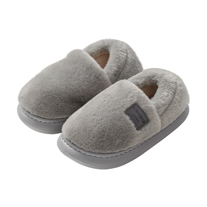 Vīriešu lina mājas čības ar gumijas zoli, sprādzes aizdare, standarta biezums, saglabā siltumu.