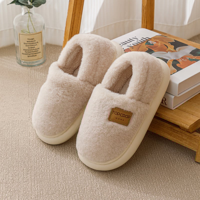 Vīriešu lina mājas čības ar gumijas zoli, sprādzes aizdare, standarta biezums, saglabā siltumu.