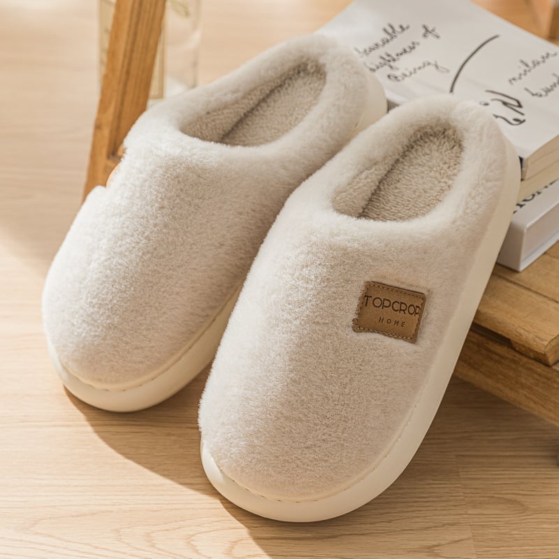 Vīriešu lina mājas čības ar gumijas zoli, sprādzes aizdare, standarta biezums, saglabā siltumu.