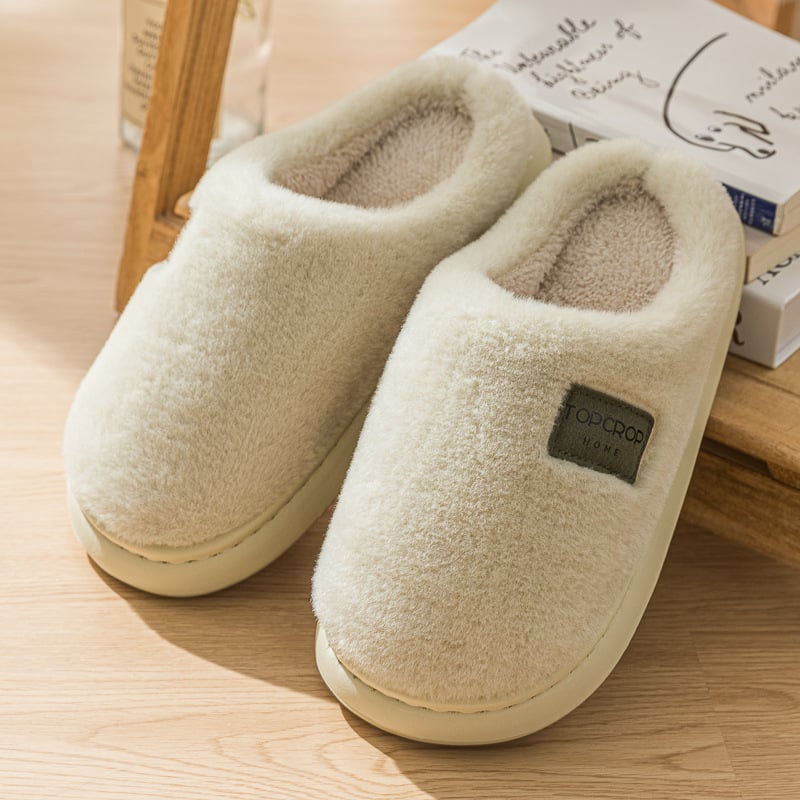 Vīriešu lina mājas čības ar gumijas zoli, sprādzes aizdare, standarta biezums, saglabā siltumu.