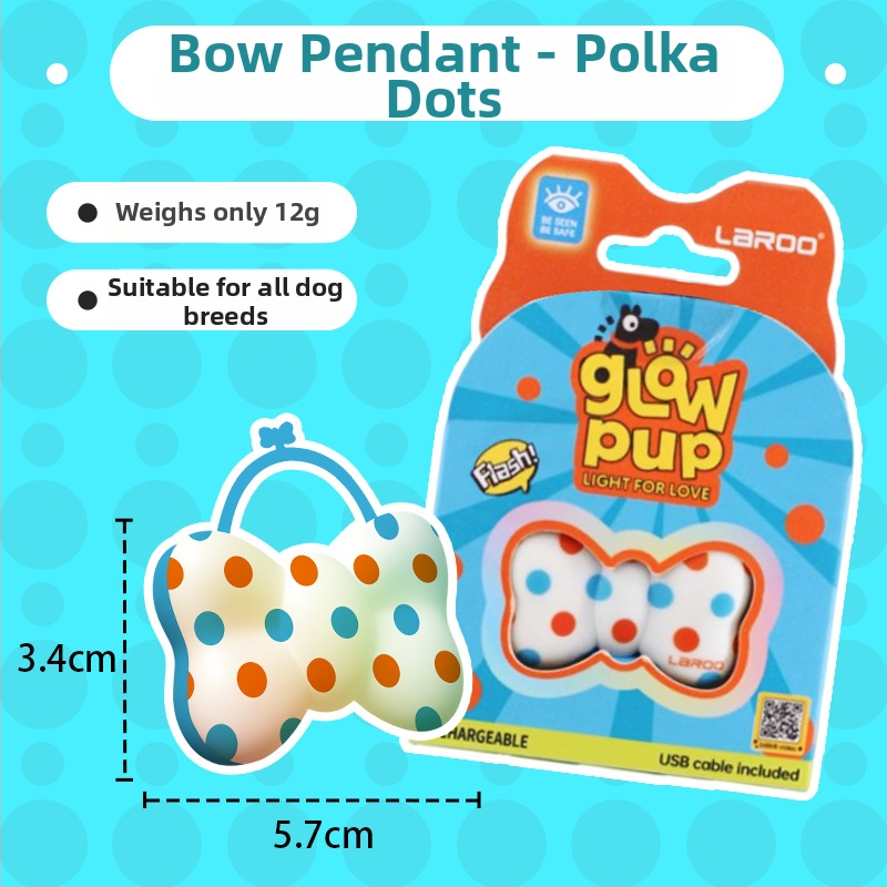 Suņa nakts gaismas kaklars, silikona materiāls, loku formas paraugs, Ins stils, universāla izmantošana