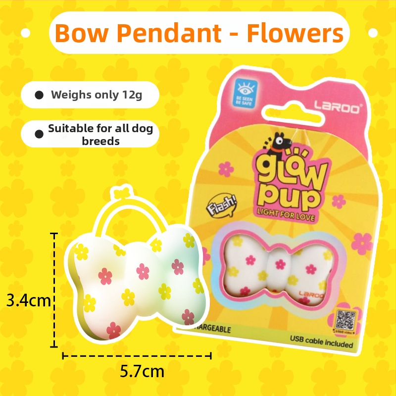 Suņa nakts gaismas kaklars, silikona materiāls, loku formas paraugs, Ins stils, universāla izmantošana