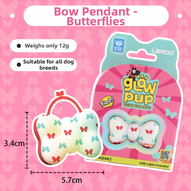 Suņa nakts gaismas kaklars, silikona materiāls, loku formas paraugs, Ins stils, universāla izmantošana