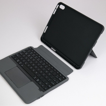 iPad 11. generációhoz készült bőrtok Bluetooth billentyűzettel, levehető A16 tollhely és állványtípusú védőtok