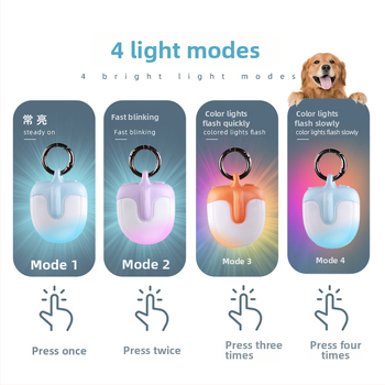 Divpusēja 360° LED gaisma suņa pastaigām, uzlādējama, pakārama