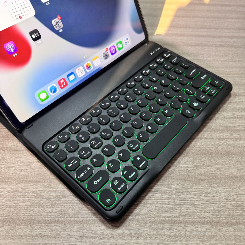 Bluetooth tipkovnica s osvjetljenjem u 7 boja - bežična, punjiva, univerzalna za tablete i mobitele