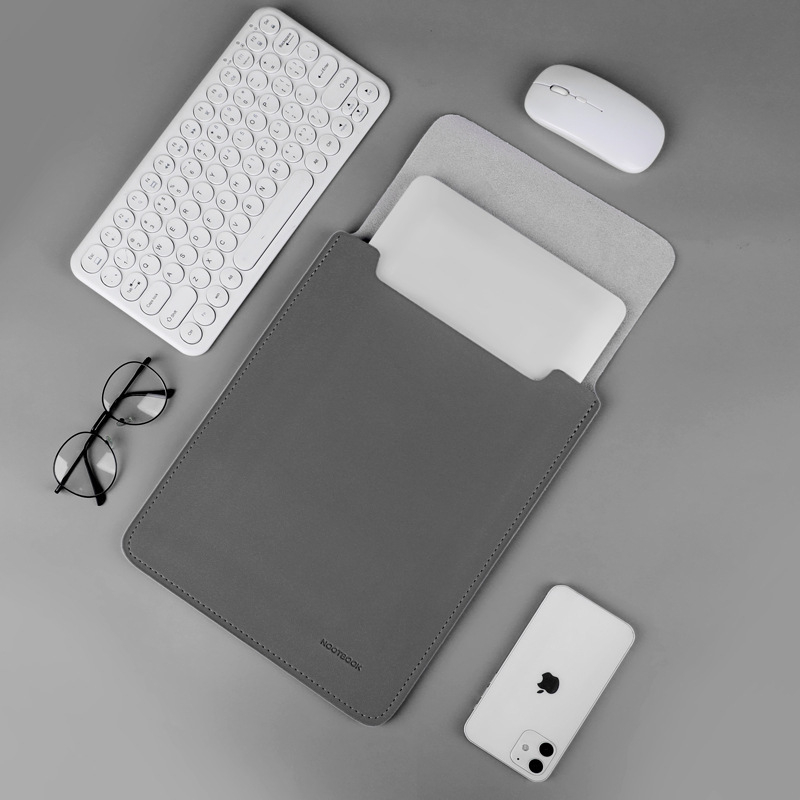 Geantă-liner internă pentru laptop – impermeabilă, rezistentă la uzură, piele sintetică, căptușeală PU, model solid, vară 2023