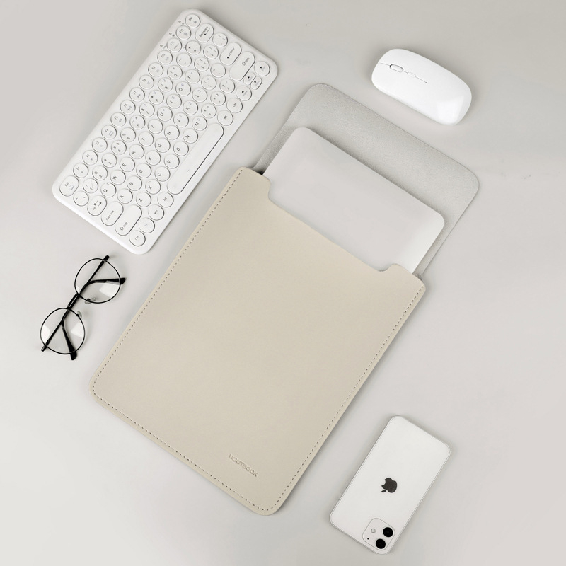 Geantă-liner internă pentru laptop – impermeabilă, rezistentă la uzură, piele sintetică, căptușeală PU, model solid, vară 2023