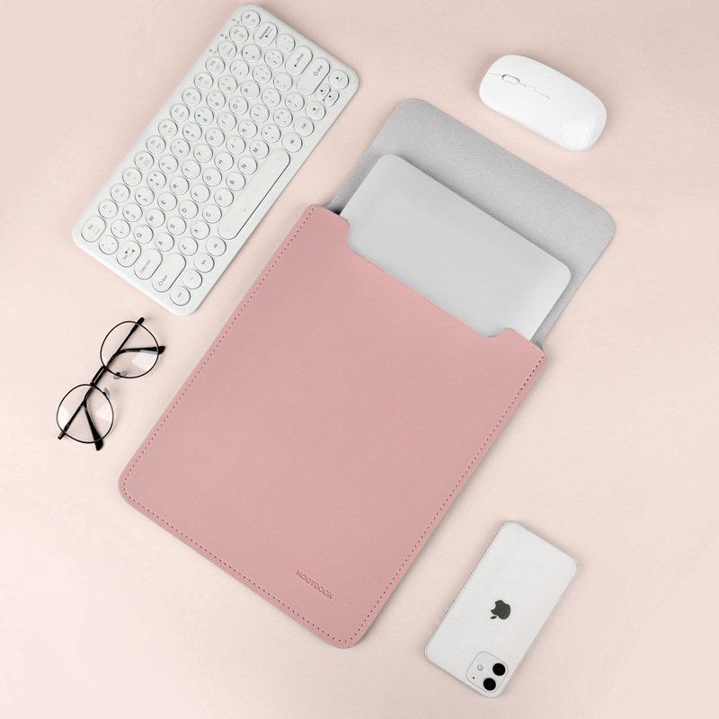 Geantă-liner internă pentru laptop – impermeabilă, rezistentă la uzură, piele sintetică, căptușeală PU, model solid, vară 2023