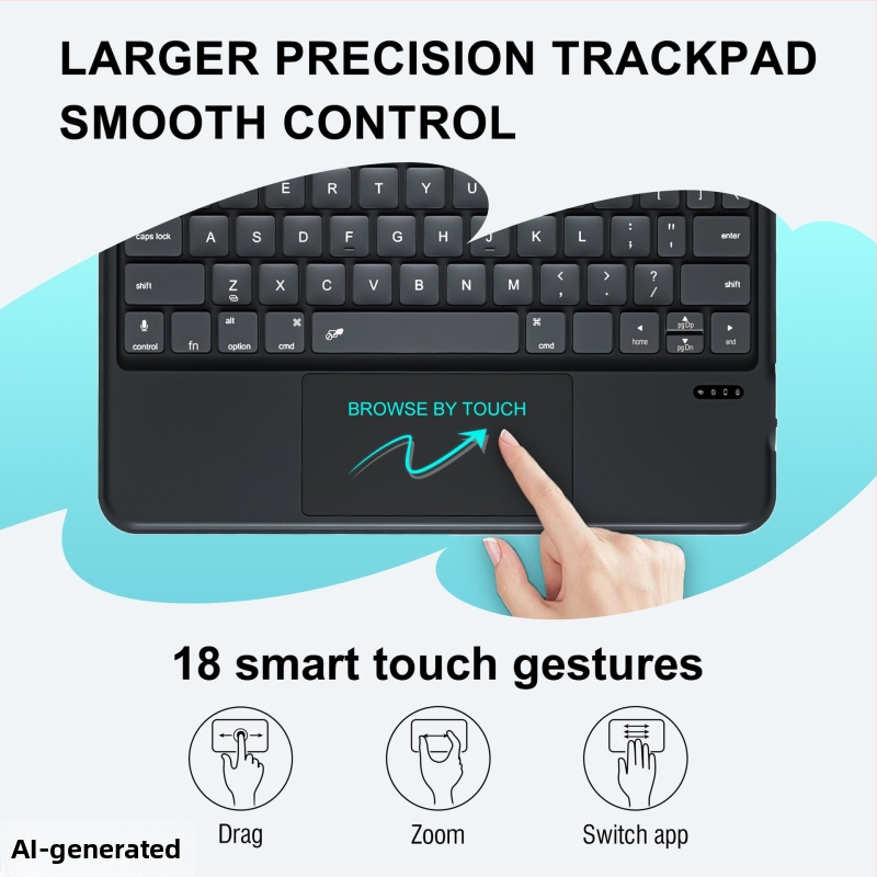 Kryt s bezdrôtovou Bluetooth klávesnicou pre iPad, 360° otočné, pre iPad 10. generácie
