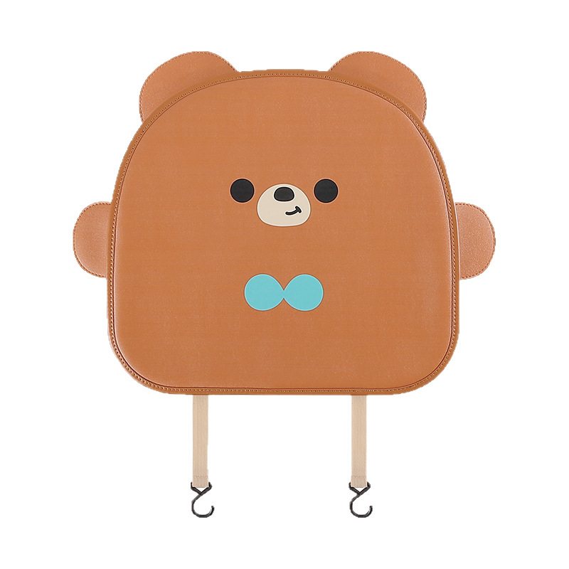 Zaštitna podložnica stražnjeg dijela automobilskog sjedala, cartoon stil, sve sezone, koža, uzorak medvjed/panda/zec, bez punila