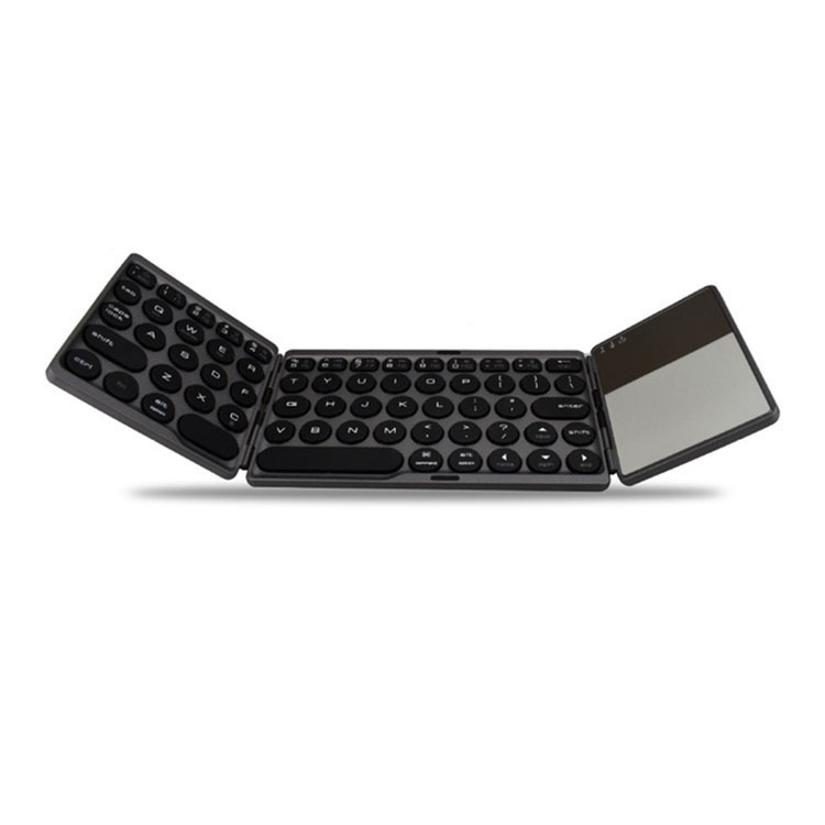 Sklopiva Bluetooth tipkovnica s podlogom za pisanje, trodijelni sklop, Bluetooth sučelje, kompatibilna s tabletima i pametnim telefonima, OEM obrada