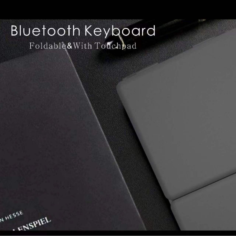 Sklopiva Bluetooth tipkovnica s podlogom za pisanje, trodijelni sklop, Bluetooth sučelje, kompatibilna s tabletima i pametnim telefonima, OEM obrada