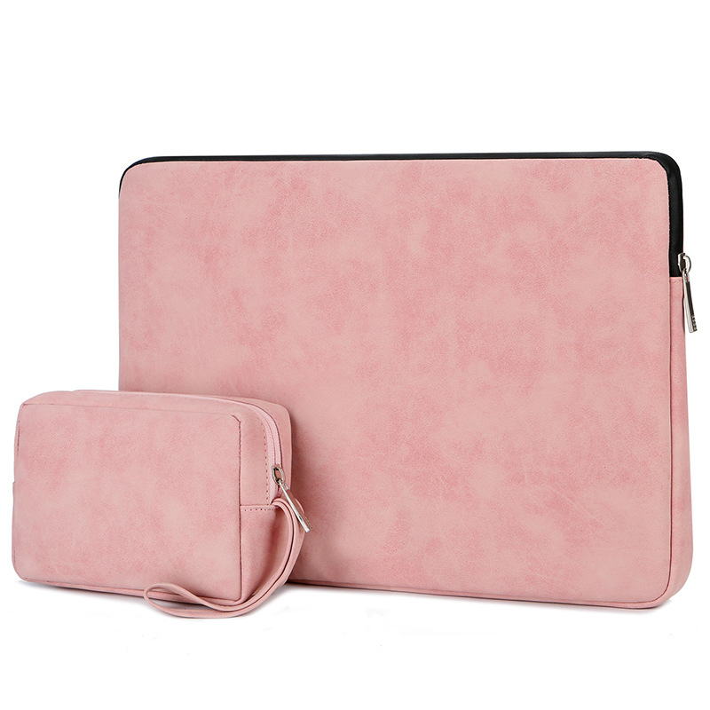 Geantă subțire pentru laptop și tabletă cu amortizare tip airbag, piele PU, impermeabilă, fermoar, mâner moale, logo personalizat