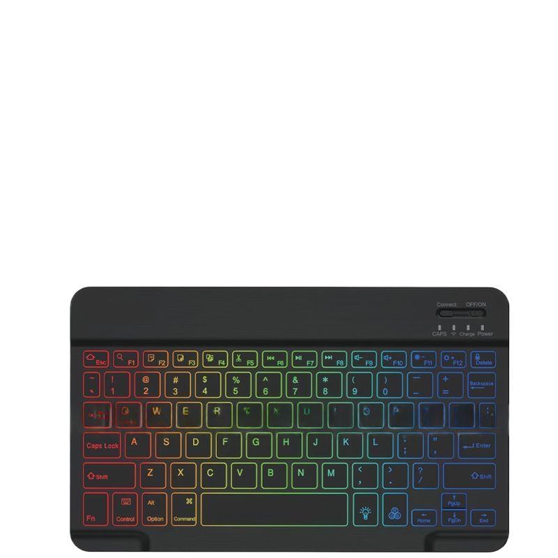 Bežična Bluetooth tipkovnica s RGB pozadinom, punjiva, tiha – kompatibilna s tabletima i telefonima (iPad, Huawei)