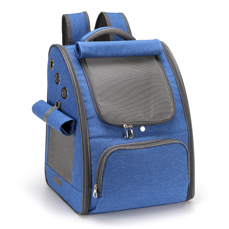 Τσάντα μεταφοράς κατοικίδιων με πτυσσόμενη μεταλλική κατασκευή, κατιονικό ύφασμα, μονόχρωμος σχεδιασμός