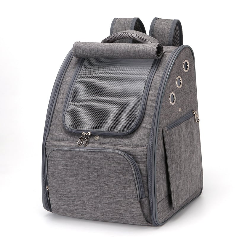 Τσάντα μεταφοράς κατοικίδιων με πτυσσόμενη μεταλλική κατασκευή, κατιονικό ύφασμα, μονόχρωμος σχεδιασμός