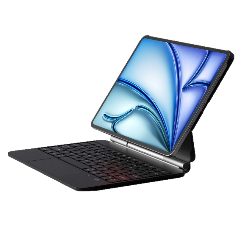 Bežična tipkovnica otporna na padove za zaštitnu masku iPad Pro, kompatibilna s iPad Pro 11-inča te modeli 12,9/13-inča iPad Air 4–7, Bluetooth, kabel duljine 50 cm, težina 1,8 kg