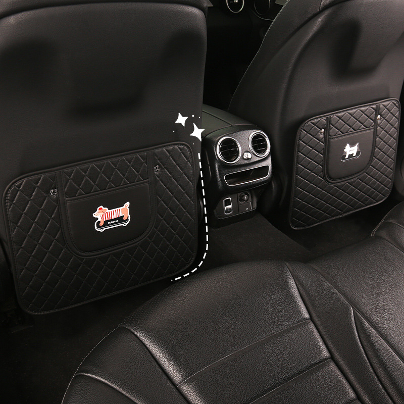 Zaštitna podloga za stražnju sjedalicu automobila s dizajnom jazavčića – sva godišnja doba, PU materijal, punilo spužva, marka Cow mom craft