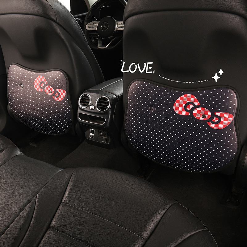 Zaštitna navlaka stražnji dio automobila za djecu – leopard uzorak, detalj srce mašna, protiv prljanja i trenja (Brand: Cow mom craft; Materijal: PU; Nadomještaj: spužva; Stil: Univerzalan)