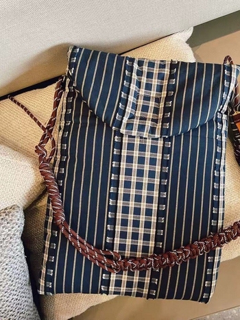 Torba za prijenosno računalo s geometrijskim uzorkom, poliester vanjska i podstava, svjež i sladak stil, proljeće 2025