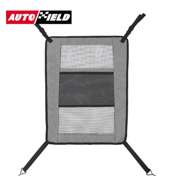 Autóülés középső tároló táska — állat-elválasztó háló, vízálló Oxford anyag, univerzális illeszkedés, logó nyomás lehetséges