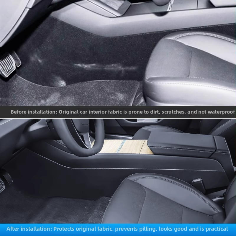 Tesla Model 3/Y bočná ochranná doska centrálnej konzoly (kick pad) – všetky ročné obdobia, TPE, kód YS-01