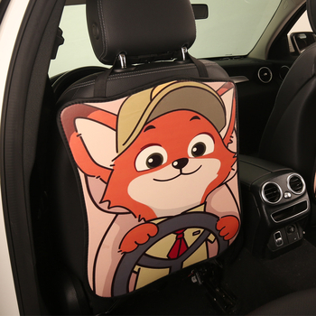 Zaštitna podložka stražnjeg naslona automobila s crtić motivom, PU materijal, punjenje spužva, univerzalni oblik, pogodno za sve sezone