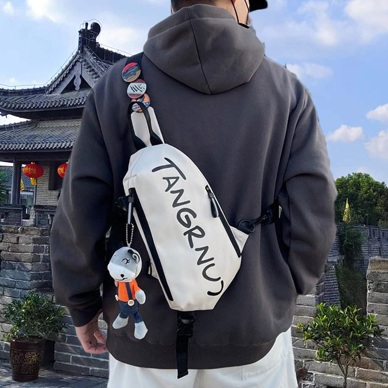 Muška crossbody torba - poliester, gradski stil, prozračna i antibakterijska, 0,18 kg, pogodna za putovanja u slobodno vrijeme