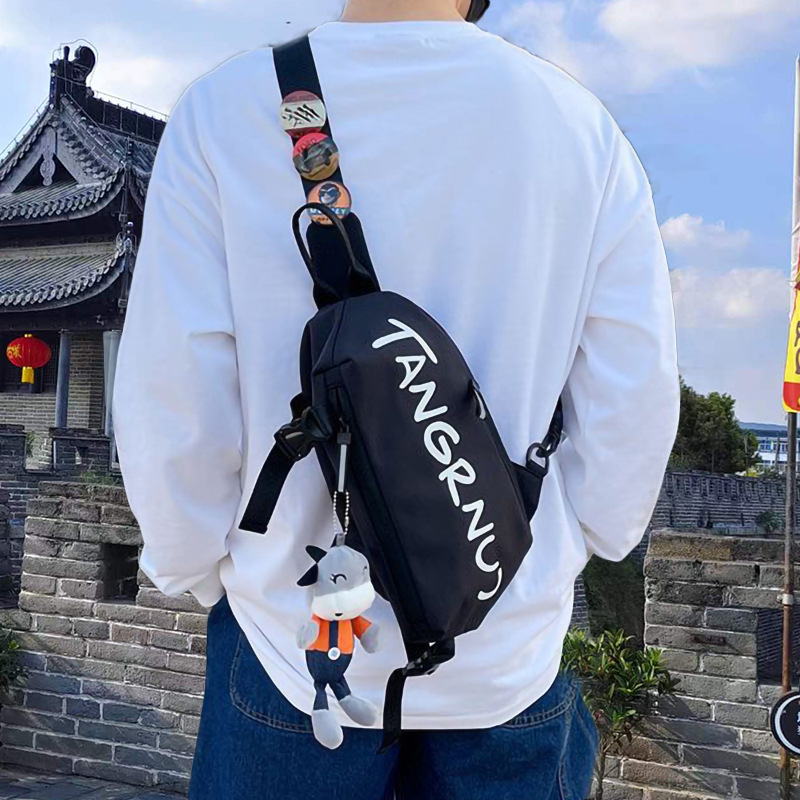 Muška crossbody torba - poliester, gradski stil, prozračna i antibakterijska, 0,18 kg, pogodna za putovanja u slobodno vrijeme