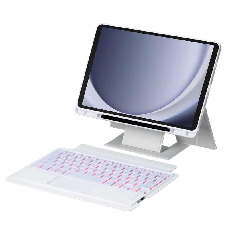 Ασύρματο Bluetooth πληκτρολόγιο για Samsung Tab A11 Plus με πλωτή βάση, μαγικό πληκτρολόγιο, διαχωρισμένη αφή και φωτιζόμενα πλήκτρα